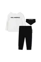 Detská bavlnená tepláková súprava Karl Lagerfeld