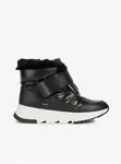 Black women's snow boots with faux fur Geox Falena - Women's