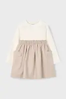 Dívčí šaty Mayoral béžová barva, mini, 4930