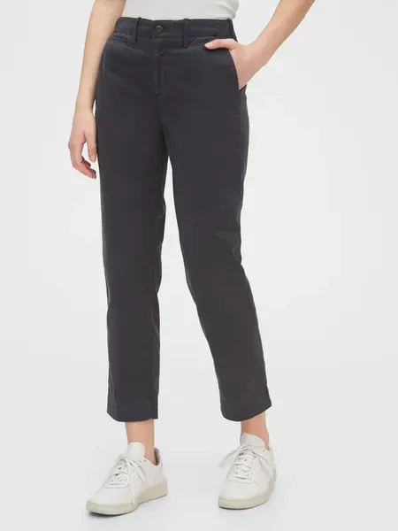 GAP Nohavice straight khakis Čierna