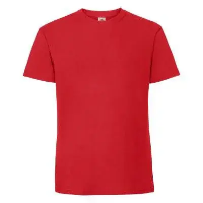 Iconic 195 Ringspun Premium Fruit of the Loom Men's Red T-shirt