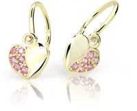 Cutie Jewellery Dětské náušnice ze žlutého zlata C2160-10-X-1 růžová