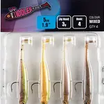 Fox rage gumová nástraha ultra uv micro tiddler fast mixed colour loaded lure pack 5 cm 4 ks