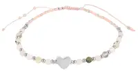 Troli Jemný korálkový náramek se srdíčkem VBD392-B