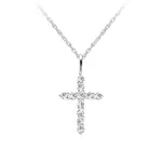 Preciosa Designový stříbrný náhrdelník Tender Cross s kubickou zirkonií Preciosa 5332 00