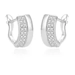 Beneto Nadčasové stříbrné náušnice se zirkony AGUC1448