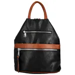 Stylový dámský batoh Zendy, černá – hnědá