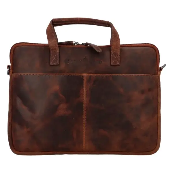 Kožená taška na notebook Filly, hnědá