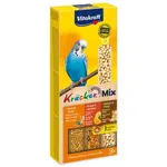 Tyčinky Vitakraft Kracker Trio Mix s medom, pomarančami a popcornom 3ks