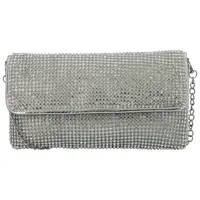 Měkké třpytivé psaníčko s kamínky Elodie,  stříbrná