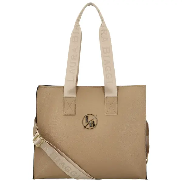 Trendy dámská koženková kabelka LB Elegant star, camel