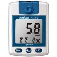 Easygluco Auto-coding glukometr,aut.kodování,inzul.režim,set,25ks proužk
