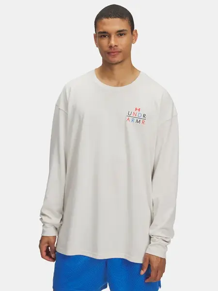 Pánské tričko Under Armour UA HWT MODERN SPORT OS LS-WHT - Pánské