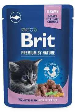 Brit Premium Cat Kapsa White Fish For Kitten 100g