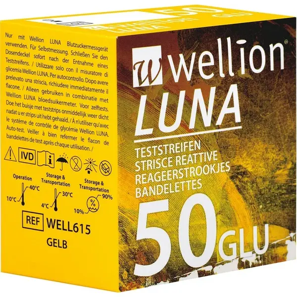 Wellion Luna Testovací proužky glukóza 50 ks