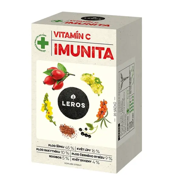 Leros Vitamín C Imunita čaj 20x2g