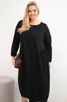 Plus size šaty s dlhými rukávmi