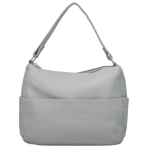Stylová dámská koženková kabelka na rameno Irenea, šedá