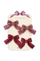 Dětské sponky Konges Sløjd GLITTER BOW HAIR CLIPS 4-pack