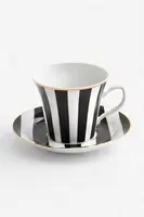 Šálek s podšálkem La Mania Stripes 200 ml