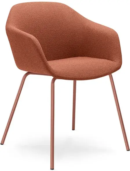 LD SEATING Konferenční křeslo RIVA, RI-02-N13, cihlově červená podnož