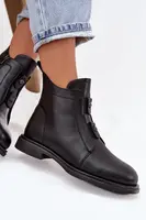 Kožené zateplené kotníkové boty D&amp;A