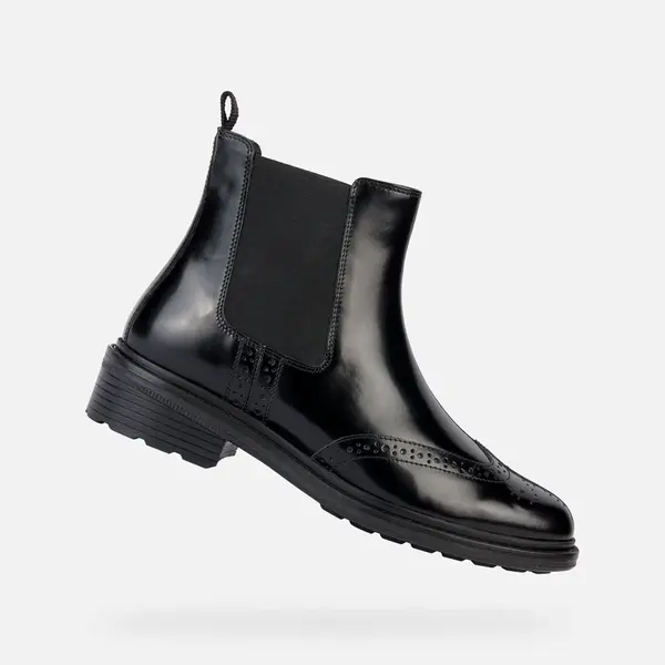 Černé dámské kotníkové boty Geox Walk Pleasure