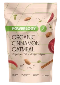 POWERLOGY Organic Cinnamon Oatmeal 350 g