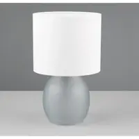 Stolní lampa Vela, šedé sklo