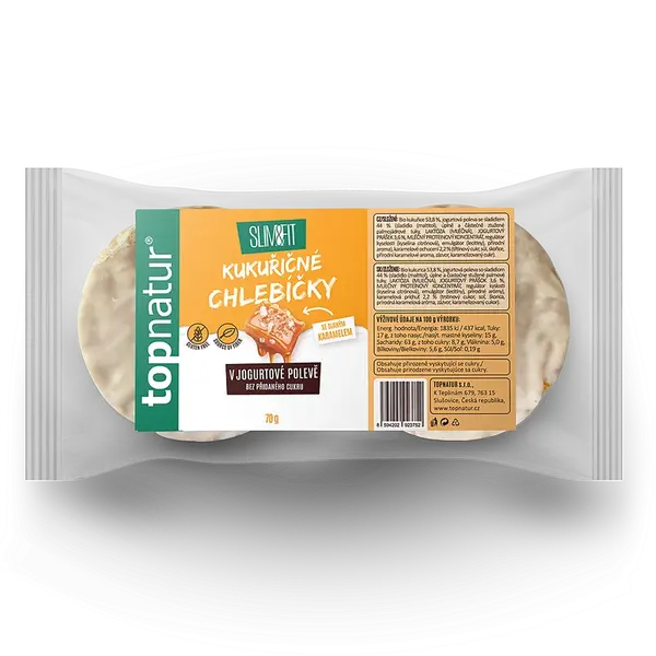 TOPNATUR Kukuřičný chlebíček slaný karamel v jogurtové polevě 70 g
