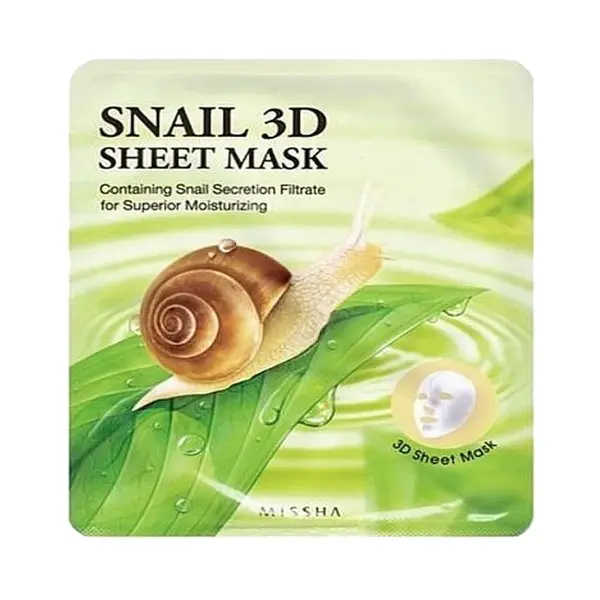 MISSHA Snail 3D sheet mask pleťová maska 23 g