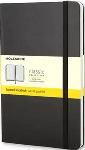 Zápisník MOLESKINE tvrdý čtverečkovaný černý L