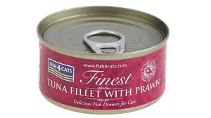 FISH4CATS Konzerva pro kočky Finest tuňák s krevetami 70 g