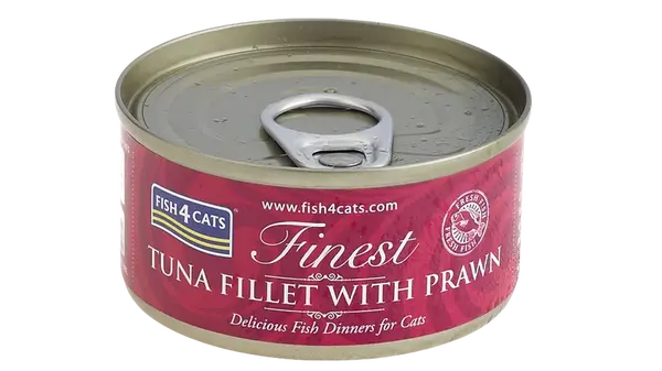 FISH4CATS Konzerva pro kočky Finest tuňák s krevetami 70 g