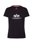 ALPHA INDUSTRIES Tričko  čierna / biela