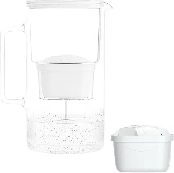Wessper Skleněná konvice AquaMax D2 3,3 l, bílá + 1 filtr