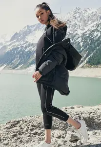 Dámská oversized bunda s kapucí, černá