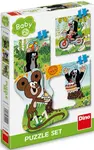 Puzzle Krtek na louce baby 3–5 dílků baby (poškozená)