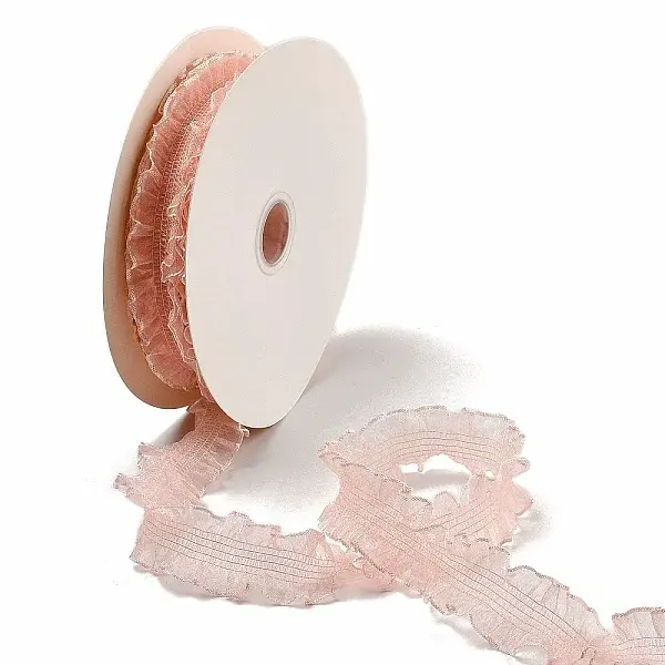 20 Yards Polyester Pleated Elastic Lace Trim