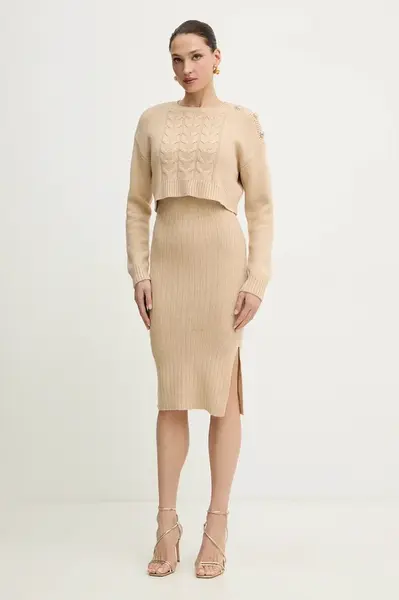 Šaty a svetr Morgan RMNATE černá barva, mini, RMNATE