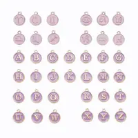 2 Sets 2 Styles Golden Plated Alloy Enamel Charms
