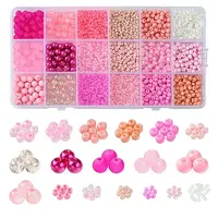 Transparent Glass Beads  with Seed Beads