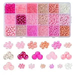 Transparent Glass Beads  with Seed Beads