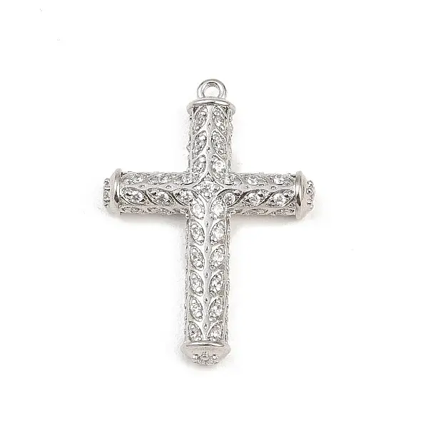 Rack Plating Brass Micro Pave Cubic Zirconia Pendants