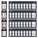 160Pcs Plastic Yin-yang Zip Lock Bags with Visible Window