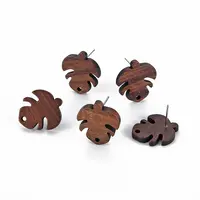 Walnut Wood Stud Earring Findings
