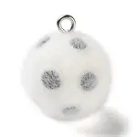 Flocking Opaque Sports Theme Resin Pendants