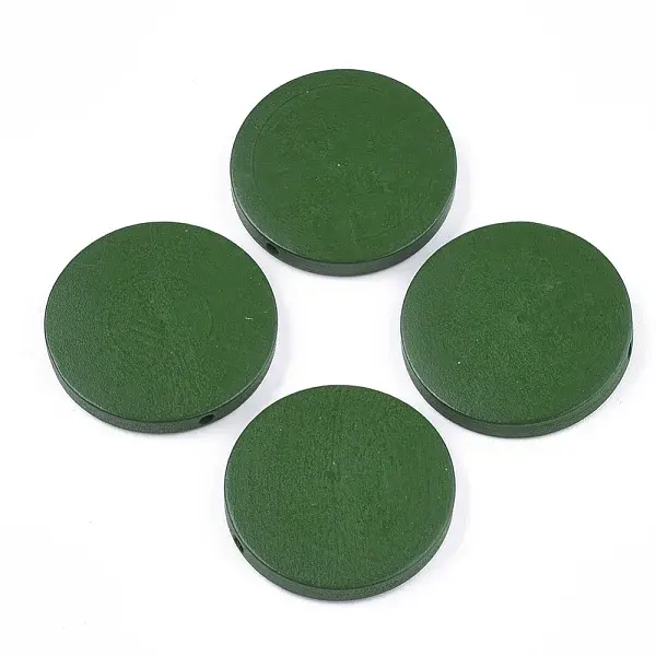 Painted Natural Wood Beads