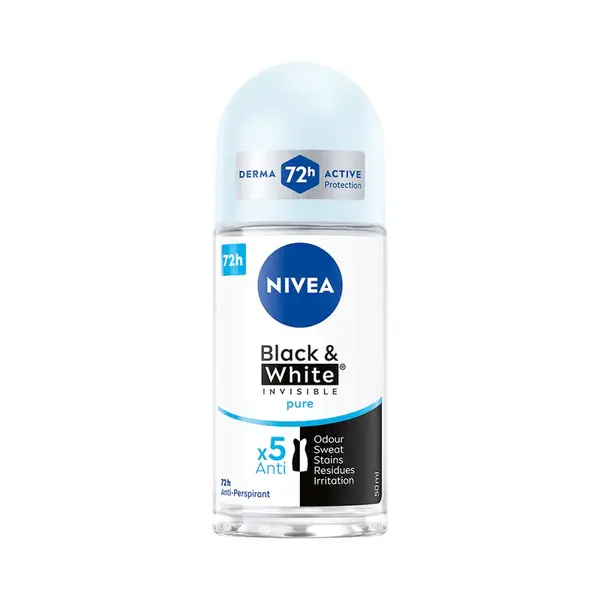 Nivea Black&White Invisible Pure kuličkový antiperspirant 50 ml