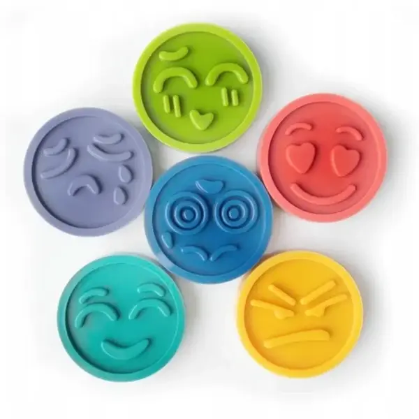 Hencz Toys Puzzle, senzorické tvary - smajlíci, 6ks